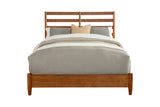 Alpine Furniture Flynn Retro Full Bed w/Slat Back Headboard, Acorn 1066-28F Acorn Mahogany Solids & Okoume Veneer 58.5 x 81 x 52