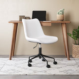 Zuo Modern Byron 100% Polyurethane, Plywood, Steel Modern Commercial Grade Office Chair White, Black 100% Polyurethane, Plywood, Steel