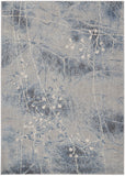 Nourison Somerset ST74 Machine Made Power-loomed Indoor Area Rug Silver/Blue 7'9" x 10'10" 99446312105
