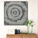 Sagebrook Home Contemporary 40x40 Handpainted Abstract Canvas W/ Silver F 70126 Black Polyester Canvas