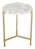 Haru Agate, MDF, Iron Glam Commercial Grade Side Table