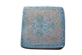 Porter Designs Malabar Solid Polystyrene Vintage Ottoman Blue 09-203-37-0009