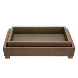 Sagebrook Home Contemporary Set of 2 -  Wood 16/18" Tray W/ Legs, Green 15453-03 Green Mdf