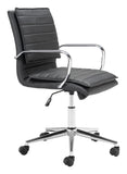 Zuo Modern Partner 100% Polyurethane, Plywood, Steel Modern Commercial Grade Office Chair Black, Chrome 100% Polyurethane, Plywood, Steel