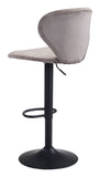 English Elm EE2709 100% Polyester, Plywood, Steel Modern Commercial Grade Bar Chair Gray, Black 100% Polyester, Plywood, Steel