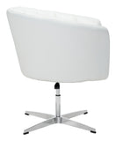 Zuo Modern Wilshire 100% Polyurethane, Plywood, Steel Modern Commercial Grade Occasional Chair White 100% Polyurethane, Plywood, Steel