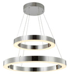 Bethel Chrome LED Chandelier in Metal & Acrylic