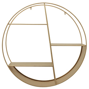 Sagebrook Home Contemporary Metal, 32" 4-layered Round Shelf, Gold 16585-02 Gold Iron