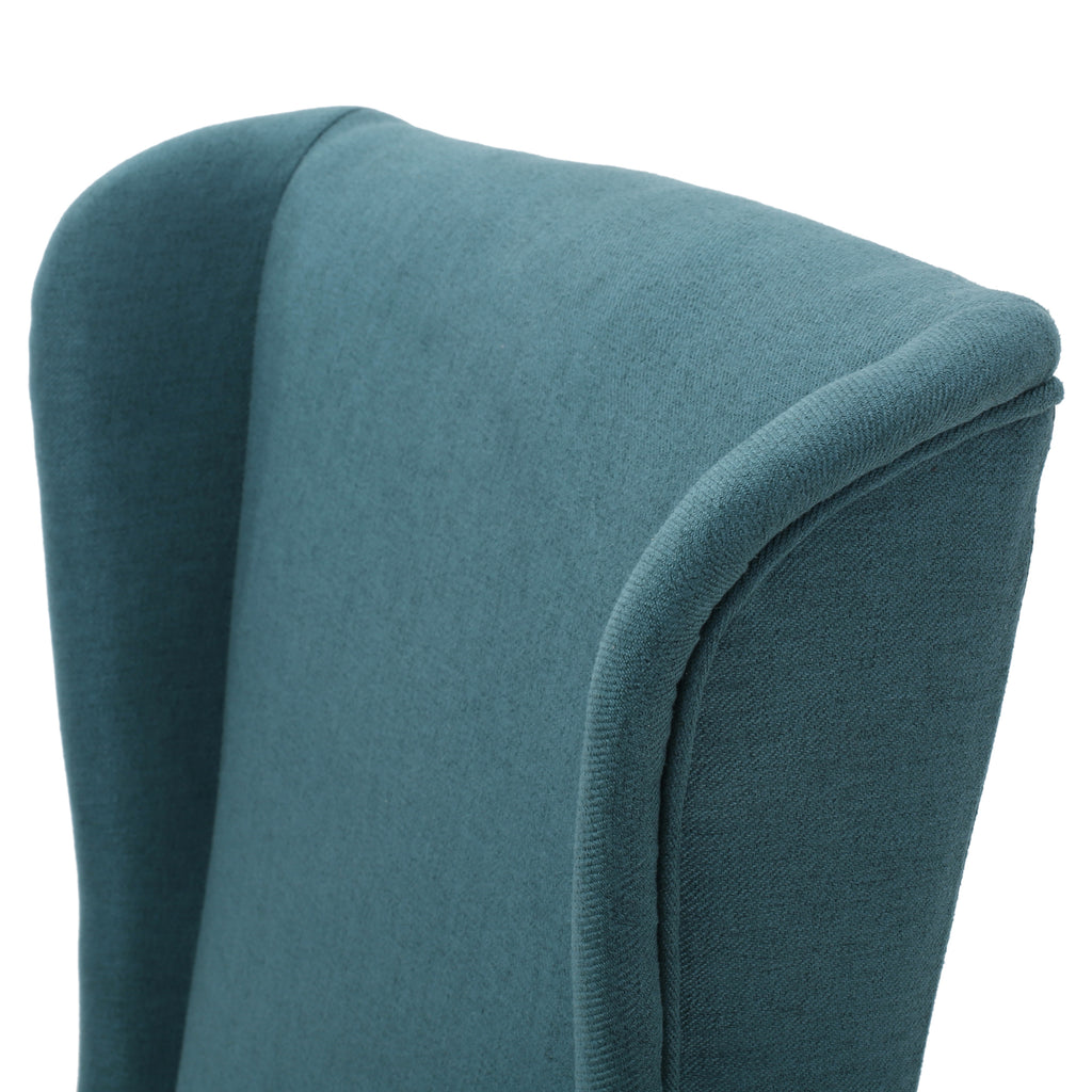 Callie Teal Fabric Dining Chair Noble House