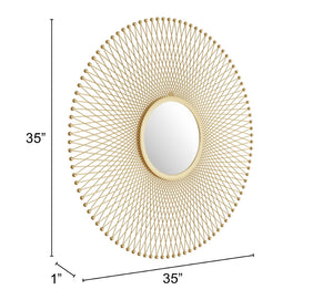 Zuo Modern Glow Iron, MDF, Glass Glam Commercial Grade Mirror Gold Iron, MDF, Glass