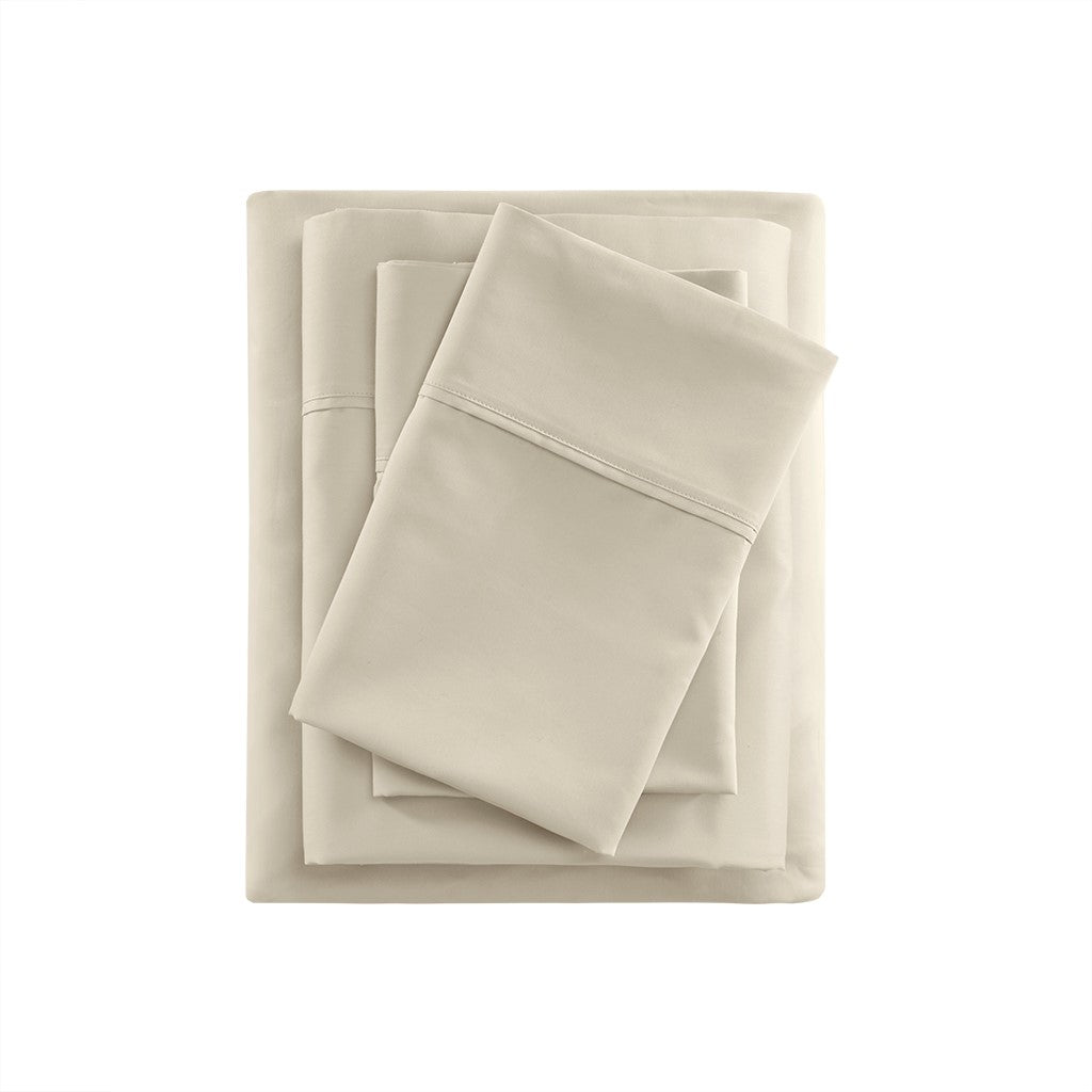 400 Thread Count Casual 100% Cotton Sateen Performance Sheet Set
