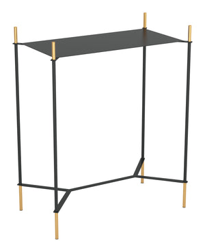 Zuo Modern Austin Steel Modern Commercial Grade Side Table Black, Gold Steel