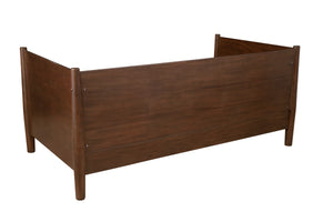 Alpine Furniture Flynn Mid Century Modern Twin Size Day Bed, Walnut 966WAL-09T Walnut Mahogany Solids & Okoume Veneer 44 x 82 x 35