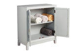 Alpine Furniture Clover Accent Chest, Sea Grey 8693 Sea Grey Rubberwood Solids with MDF 32 x 16 x 36