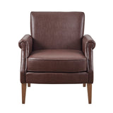 Annika Traditional Faux Leather Accent Arm Chair