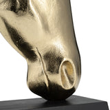 Sagebrook Home Contemporary Metal,24",horse Head Sculpture,black/gold 17487-01 Black/gold Aluminum