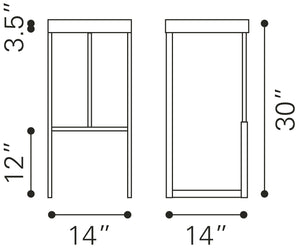 Zuo Modern Darwen 100% Polyurethane, Plywood, Stainless Steel Modern Commercial Grade Barstool Set - Set of 2 White, Silver 100% Polyurethane, Plywood, Stainless Steel