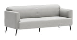 Zuo Modern Amsterdam 100% Polyester, Plywood, Pine Wood Modern Commercial Grade Sofa Light Gray, Black 100% Polyester, Plywood, Pine Wood