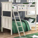 San Mateo Youth Transitional Twin over Twin Bunk Bed | Rustic White