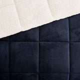 Alton Lodge/Cabin 100% Polyester Solid Velour to Berber Comforter Set