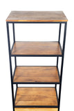 Porter Designs Delancy Solid Wood Industrial Bookcase Brown 09-116-28-3264