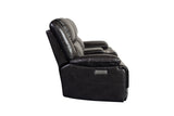 Porter Designs Ennis Triple Power seat Transitional Reclining Console Love Black 03-202C-02-4830