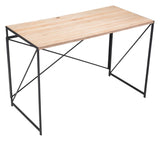 Zuo Modern Yazmine Fir Wood, Steel Modern Commercial Grade Desk Natural, Black Fir Wood, Steel