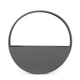 Ware Modern Handcrafted Round Wall Planter, Gray Noble House