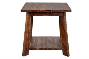 Porter Designs Kalispell Solid Sheesham Wood Natural End Table Natural 05-116-07-PDU113H