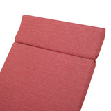 Salem Outdoor Chaise Lounge Cushion, Red Noble House
