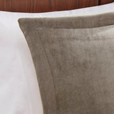 Alton 100% Polyester Solid Velour to Berber Comforter Set