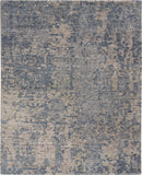 Nourison Ellora ELL04 Modern Handmade Knotted Indoor only Area Rug Graphite 7'9" x 9'9" 99446385024