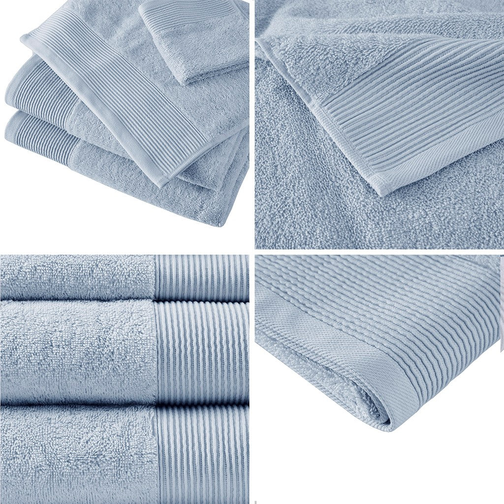 Shop Cotton Tencel Blend Antimicrobial 6 Piece Towel Set Grey