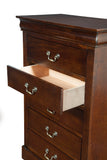 West Haven 5 Drawer Tall Boy Chest, Cappuccino