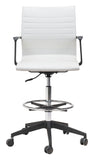 Zuo Modern Stacy 100% Polyurethane, Steel, Nylon Modern Commercial Grade Office Chair White, Black, Chrome 100% Polyurethane, Steel, Nylon