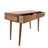 Sagebrook Home Contemporary 30" Wooden Writing Desk W/ 2 Drawers, Brown  Kd 15495 Brown Metal