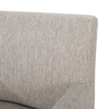 McClure Contemporary Upholstered Armchair, Light Gray and Gray Noble House