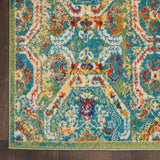 Nourison Allur ALR05 Bohemian Machine Made Power-loomed Indoor only Area Rug Turquoise Multicolor 9' x 12' 99446838674