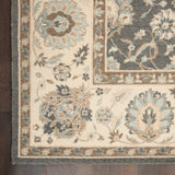 Nourison Living Treasures LI16 Persian Machine Made Loom-woven Indoor only Area Rug Grey/Ivory 2'6" x 8' 99446738424