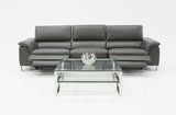 VIG Furniture Divani Casa Maine Modern Grey Eco-Leather Sofa w/ Electric Recliners VGKNE9104-ECO-DK-GRY