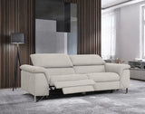 VIG Furniture Divani Casa Maine - Modern Light Grey Fabric Sofa with 2 Electric Recliners VGKN-E9105-PP