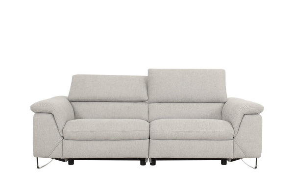 VIG Furniture Divani Casa Maine - Modern Light Grey Fabric Sofa with 2 Electric Recliners VGKN-E9105-PP