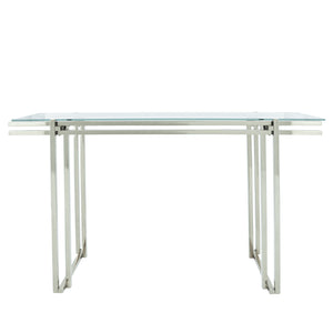 Sagebrook Home Contemporary Stainless Steel Console Table, Silver 15725-03 Silver Metal