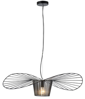 Bethel Black Single Pendant Lighting in Iron