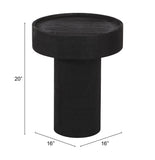 Zuo Modern Watson Mango Wood Modern Commercial Grade Side Table Black Mango Wood