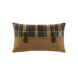 Hadley Plaid Lodge/Cabin 100% Polyester Pieced Oblong Pillow