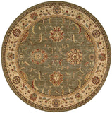 Nourison Living Treasures LI04 Persian Machine Made Loomed Indoor only Area Rug Green 7'10" x ROUND 99446674876