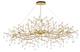 Bethel Solid Brass Chandelier in Aluminum & Glass