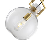 Bethel Brass Single Pendant Lighting in Metal & Glass