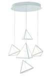 Bethel White LED Chandelier in Aluminum & Acrylic